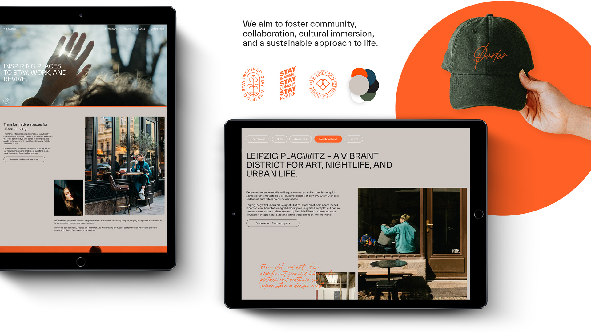 Entwicklung des neuen Branddesigns der Hospitality Marke Studio Pona für The Porter